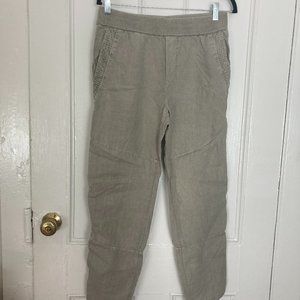 James Perse Standard Patched Pull On Pant Linen Solitaire Women's 2 (S/M)